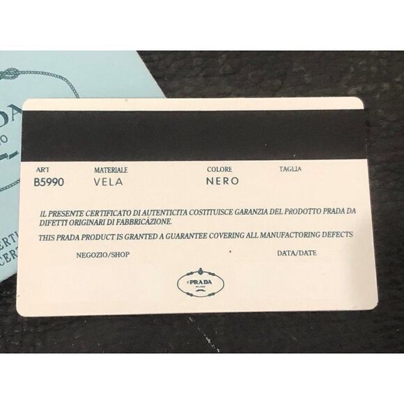 Vintage PRADA Vela Nero Black Leather Tote Handbag B5990 - Picture 10 of 11